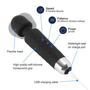 ماساژور و ویبراتور طبی شارژی سلیکونی | high quality vibrator masager +A