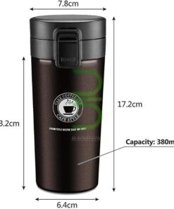 تراول ماگ استیل کافی COFFEE ظرفیت 380 میلی لیتر ا Travel Mug Coffee