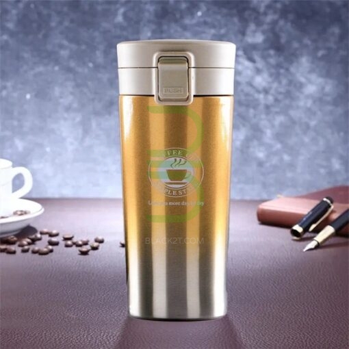 تراول ماگ استیل 500 میلی لیتر دو رنگ | Travel Mug Coffee