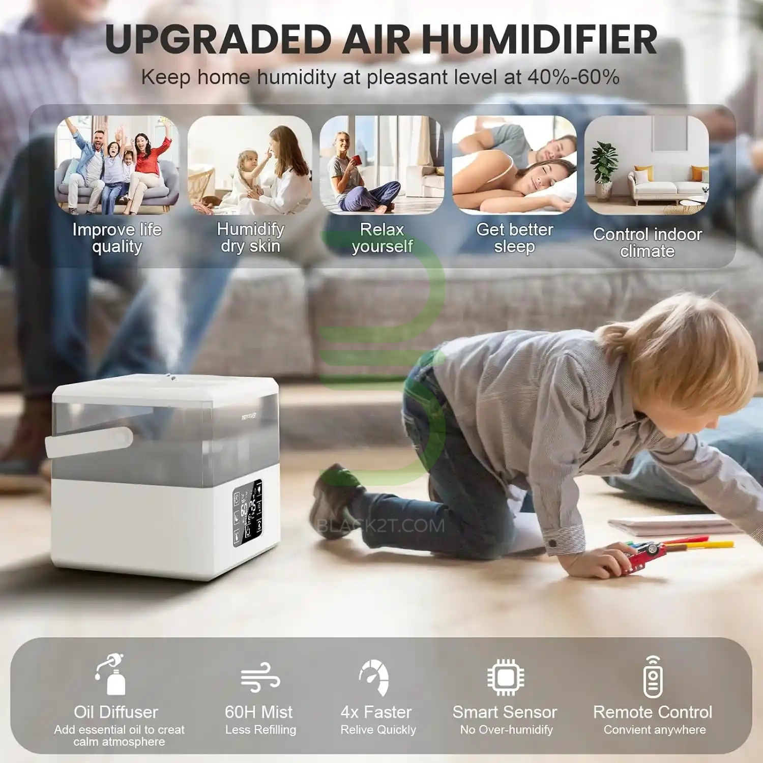 بخور سرد و گرم 6 لیتری مدل HU2201W(کیفیت بالا) 7 روز گارانتی تعویض 7 بخور سرد و گرم 6 لیتری 6