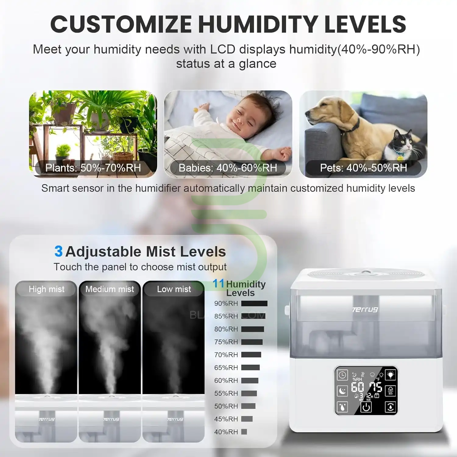 بخور سرد و گرم 6 لیتری مدل HU2201W(کیفیت بالا) 7 روز گارانتی تعویض 4 بخور سرد و گرم 6 لیتری 7